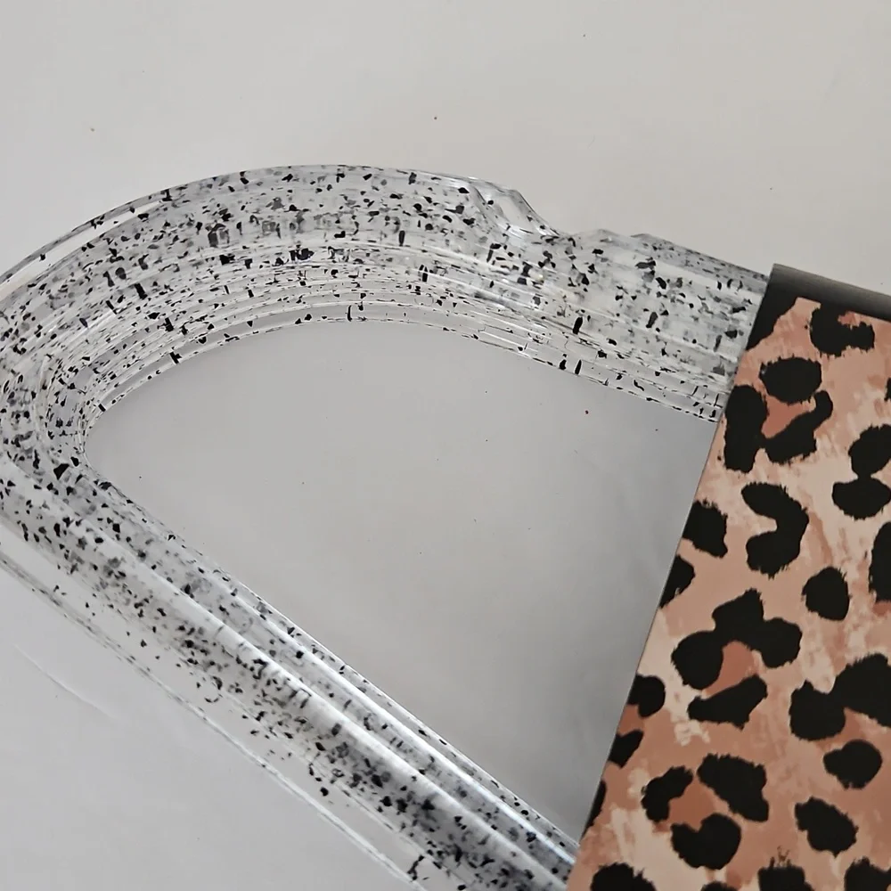 Juicy Couture NWT Black Glitter Speckled Clear Hangers